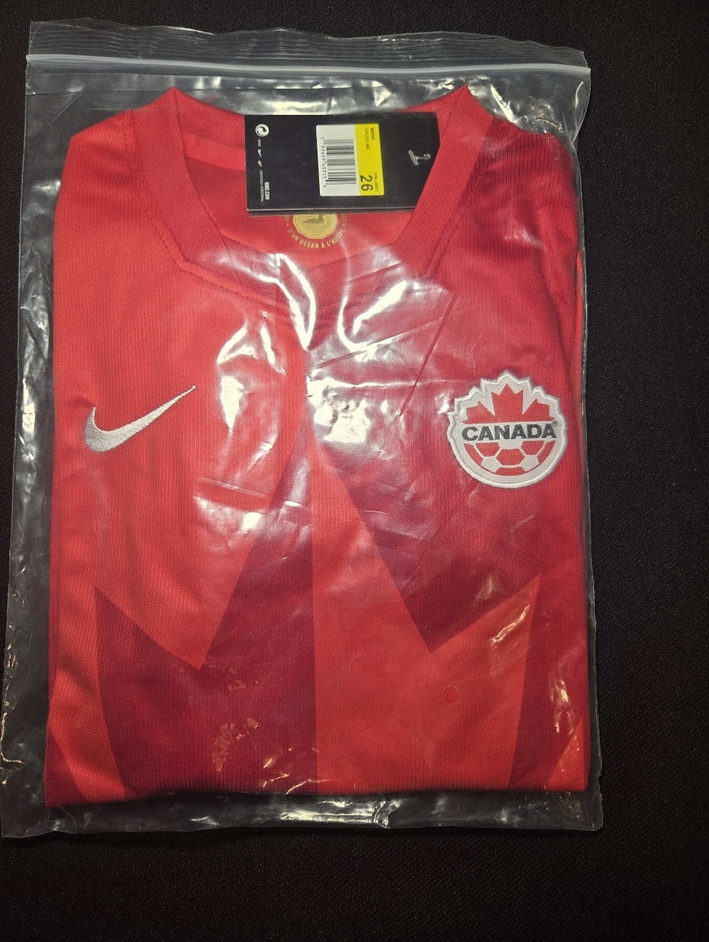 Nike Red Canada National Team Soccer Jersey with White Swoosh